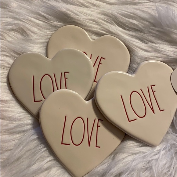 New Rae Dunn “Love” Coasters Set ❤️ - Picture 8 of 8